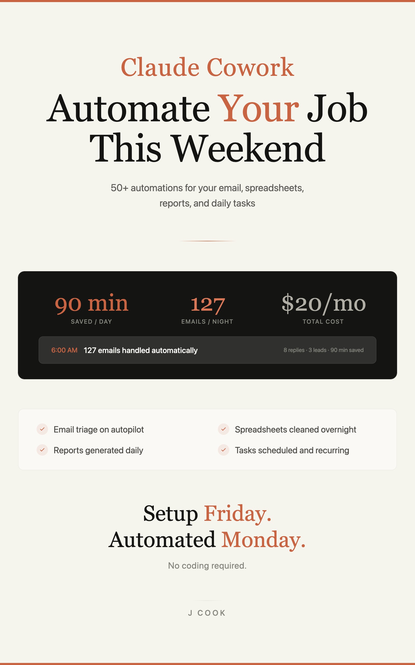 Claude Cowork - Automate Your Job This Weekend